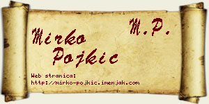 Mirko Pojkić vizit kartica